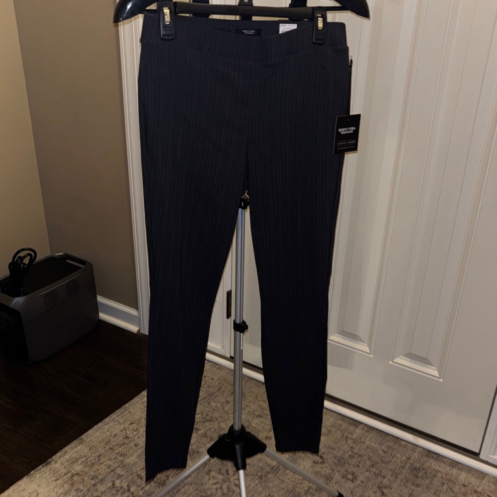 Simply Vera Vera Wang Charcoal Pinstripe Pants
